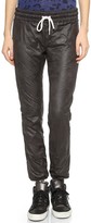 Thumbnail for your product : Monrow Perforated Faux Leather Sweatpants