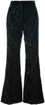 Rochas embroidered velvet trousers 