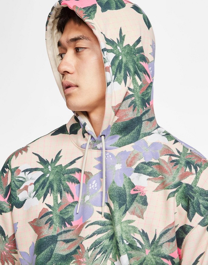 Nike SB floral print hoodie - ShopStyle