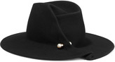 Thumbnail for your product : Eugenia Kim Giovanna Faux Pearl-embellished Wool-felt Fedora