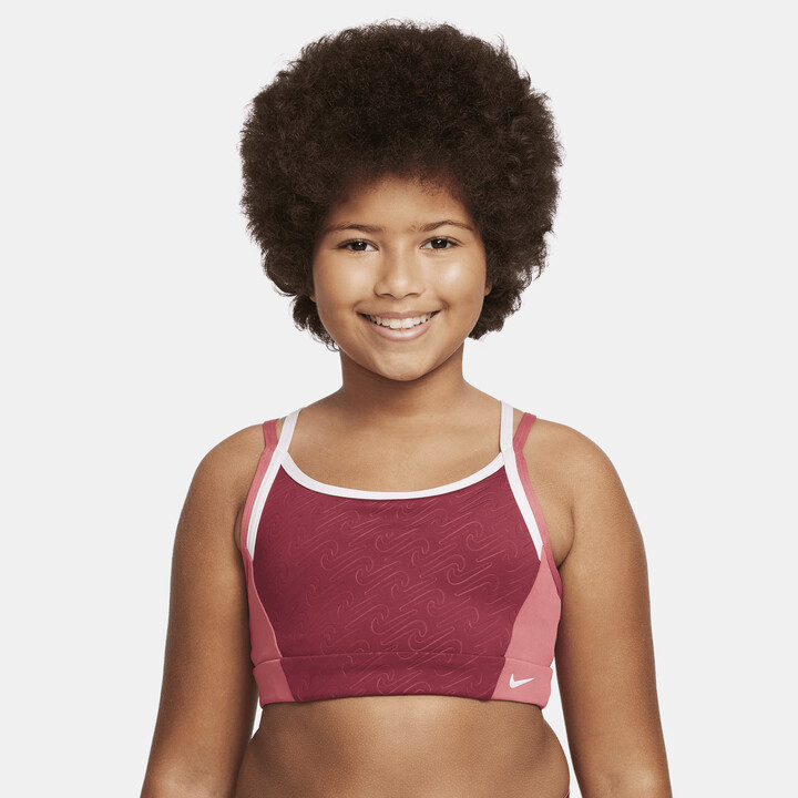 Nike Dri-fit Alate All U Big Kids' (girls') Sports Bra (extended Size) In  Pink