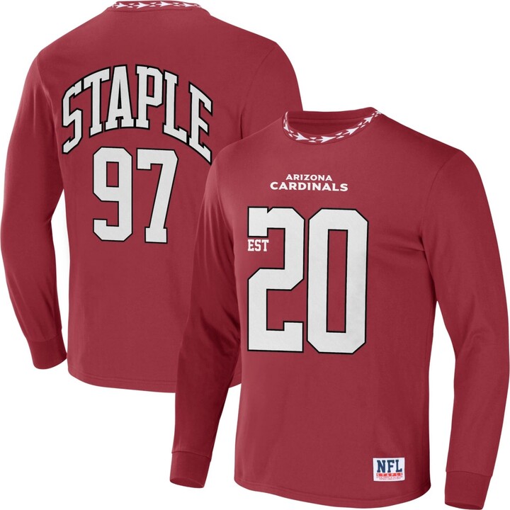 Nfl Properties Men's Nfl X Staple Red Arizona Cardinals Core Long Sleeve Jersey Style T-shirt