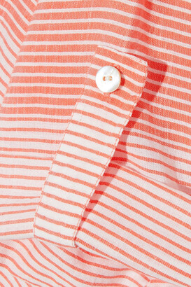 Onia Renee Striped Cotton-gauze Maxi Shirt Dress