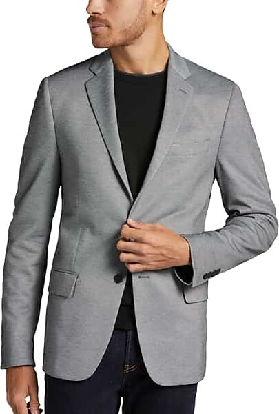 Collection by Michael Strahan Men's Michael Strahan Classic Fit Knit Sport  Coat Black & White Mini Check - Size 48 Long - ShopStyle
