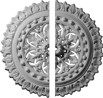 Endurathane Sellek Ceiling Medallion, 18 1/2"OD x 7/8"ID x 1 1/2"P (Fits Canopies up to 1 1/8"), Factory Primed