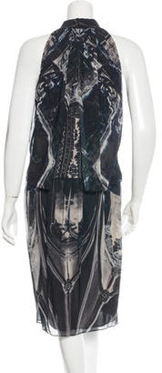 Vera Wang Silk Printed Dress