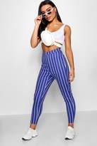 Thumbnail for your product : boohoo High Rise Skinny Stripe Jeans
