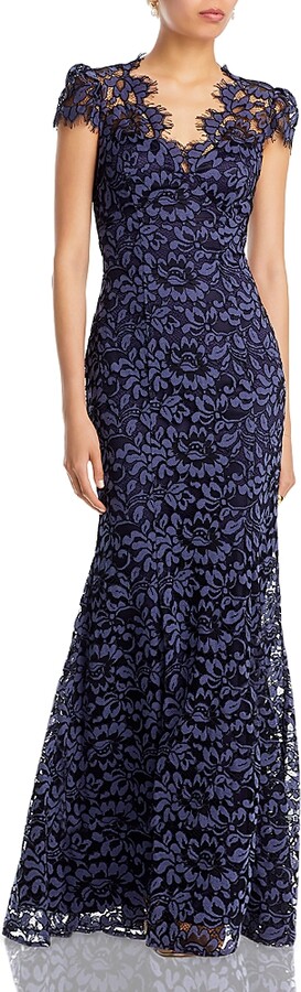 Eliza J Scalloped-Edge Lace Gown - Exclusive