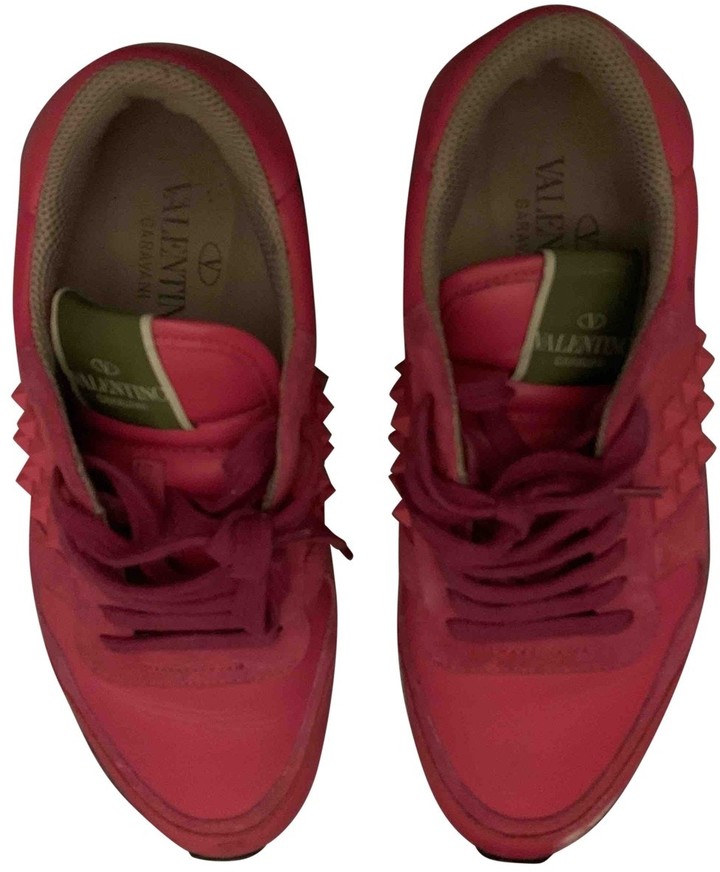 valentino rockstud trainers pink