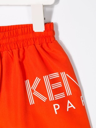 Kenzo Kids Logo Print Swim Shorts