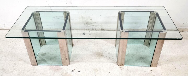 Pace Collection Mcm Leon Rosen Pace Cocktail Table Chrome Waterfall