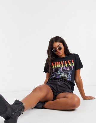 Daisy Street relaxed t-shirt with Nirvana band print