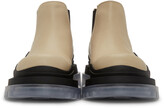 Thumbnail for your product : Bottega Veneta Beige & Black Low 'The Tire' Chelsea Boots