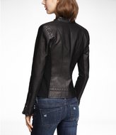 Thumbnail for your product : Express (Minus The) Leather Double Peplum Moto Jacket
