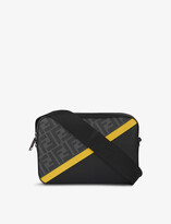 Thumbnail for your product : Fendi Mens Black Yellow Logo-print Canvas and Faux-leather Cross-body Camera bag