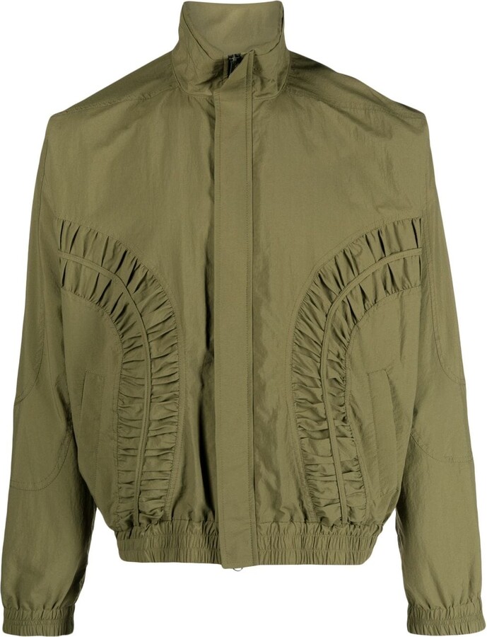 SAGE NATION Fossil ruched track jacket - ShopStyle