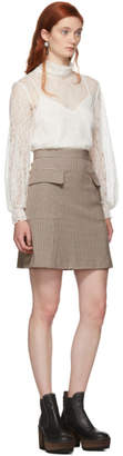 See by Chloe Multicolor Houndstooth Pocket A-Line Miniskirt