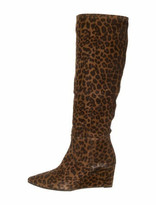 Thumbnail for your product : Pedro Garcia Suede Animal Print Boots Brown