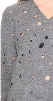 Thumbnail for your product : J.W.Anderson Perforated Wool V Neck Sweater