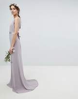 Thumbnail for your product : TFNC Tall Sateen Bow Back Maxi Bridesmaid Dress