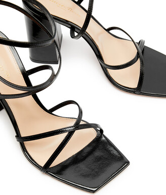 VIP【送料関税込】GIANVITO ROSSI NUIT LEATHER HEEL SANDALS Nuit leather sandals in black - Gianvito Rossi | Mytheresa