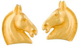Thumbnail for your product : Hermes Vintage Horse Head Earrings