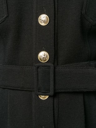 Fendi Pre Owned 1980's Long-Sleeved Belted Dress
