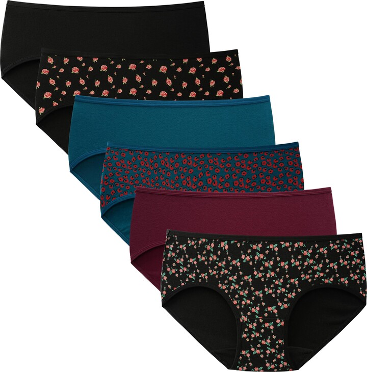 INNERSY Women's Knickers Stretch Cotton Underwear Ladies Briefs Mid