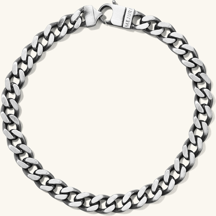 Mejuri Mens Bracelet Mejuri 5mm Curb Chain Bracelet Oxidized