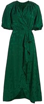 Thumbnail for your product : Saloni Olivia Draped Silk Dress