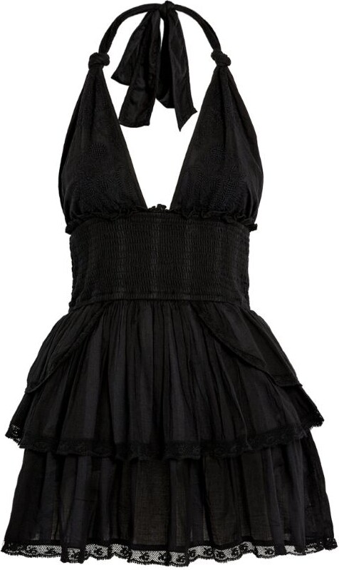 LoveShackFancy Halterneck Deanna Mini Dress - ShopStyle