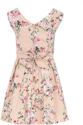 Closet **Closet Pink Blossom Tie Back Dress
