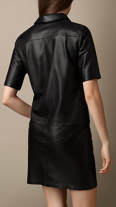 Burberry Nappa Leather Shirt Dress