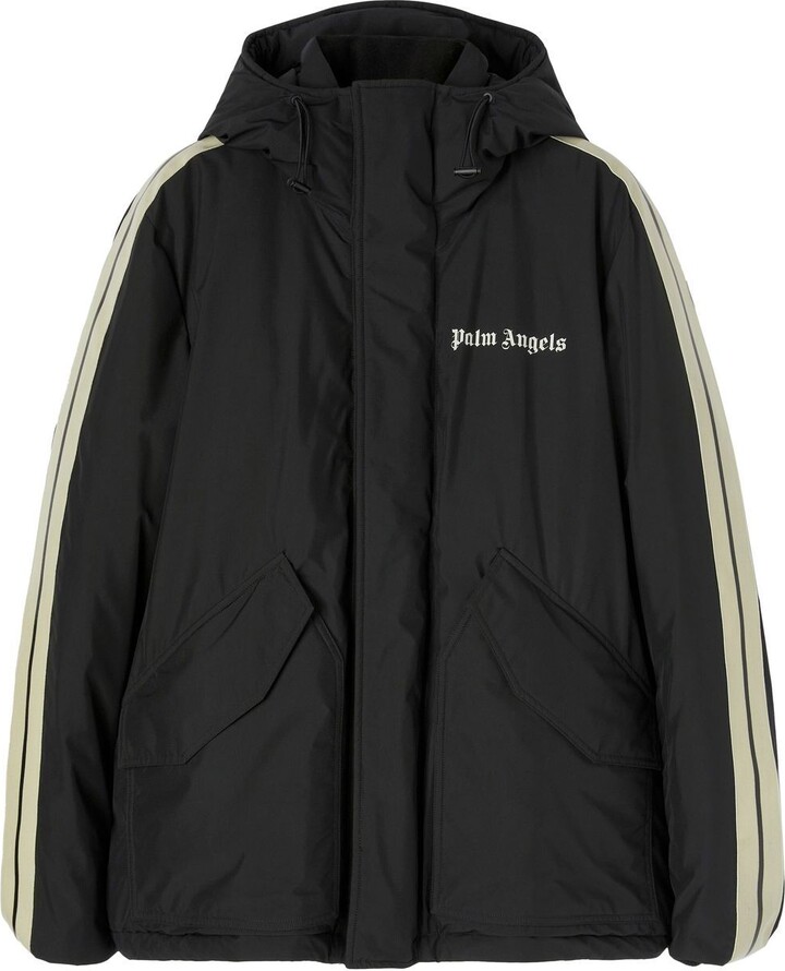 Palm Angels Palm Angels Monogram Hooded Parka - Stylemyle