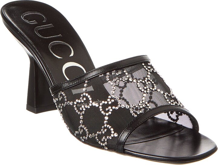Gucci Black Rubber GG Platform Sandals Size 37 Gucci