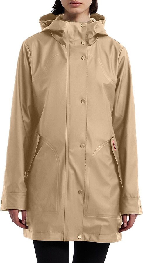 Hunter Acacia Rubberized Hooded Rain Jacket