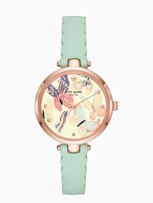 Kate Spade Holland butterfly mint leather watch
