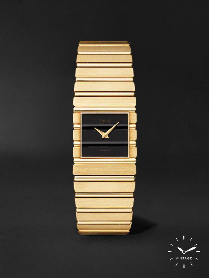 Stephanie Windsor Pre-Owned 1980 Piaget Polo 25mm 18-Karat Gold and Onyx Watch, Ref. No. 7131 C701
