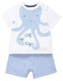 F&F Octopus T-Shirt And Shorts Set 0-1 months