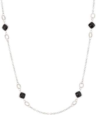 Tiffany & Co. Kay Sterling Silver Herringbone Onyx 36" Necklace