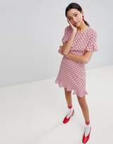 Thumbnail for your product : Traffic People Frill Hem Printed Midi Dress