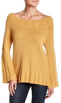 Thumbnail for your product : Blu Pepper Off-the-Shoulder Bell Sleeve Sweater