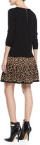 Thumbnail for your product : Milly Knit Beaded-Cheetah Pullover