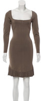 Thumbnail for your product : Alaia Long Sleeve Mini Dress brown