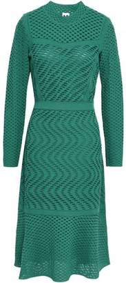 M Missoni Flared Pointelle-knit Dress