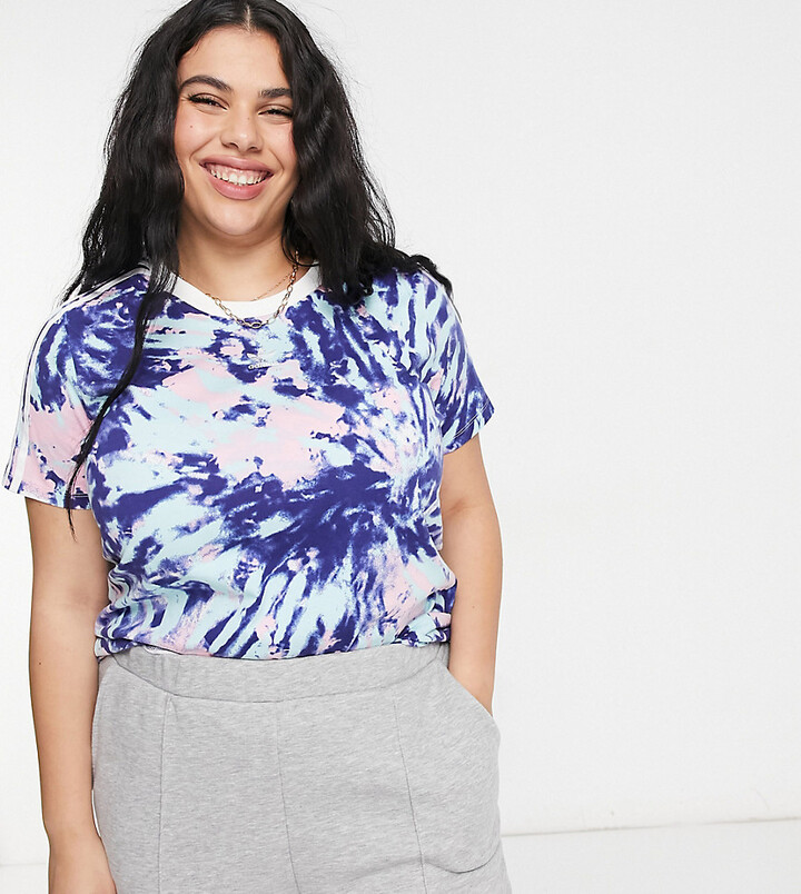 adidas plus size tie dye shorts