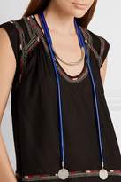 Thumbnail for your product : Isabel Marant Ross Silver-Plated Cord Necklace