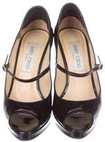 Thumbnail for your product : Jimmy Choo Peep-Toe Mary Jane Pumps