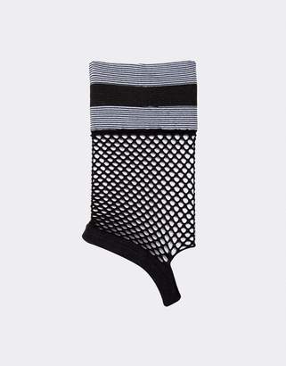 ASOS Design Stripe Welt Fishnet Stirrup Socks