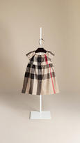 Thumbnail for your product : Burberry Gather Detail Check Cotton Dress